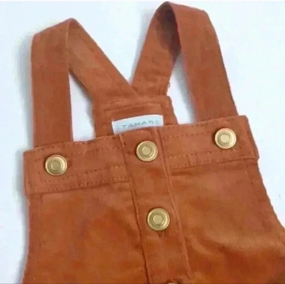 Tahari Girl's Overall Corduroy Jumper Dress - Picture 5 of 11